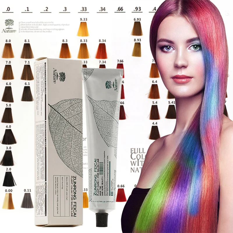 Hot New Permanent Hair Color 100 Gray Coverage Hair Dye Cream Semi