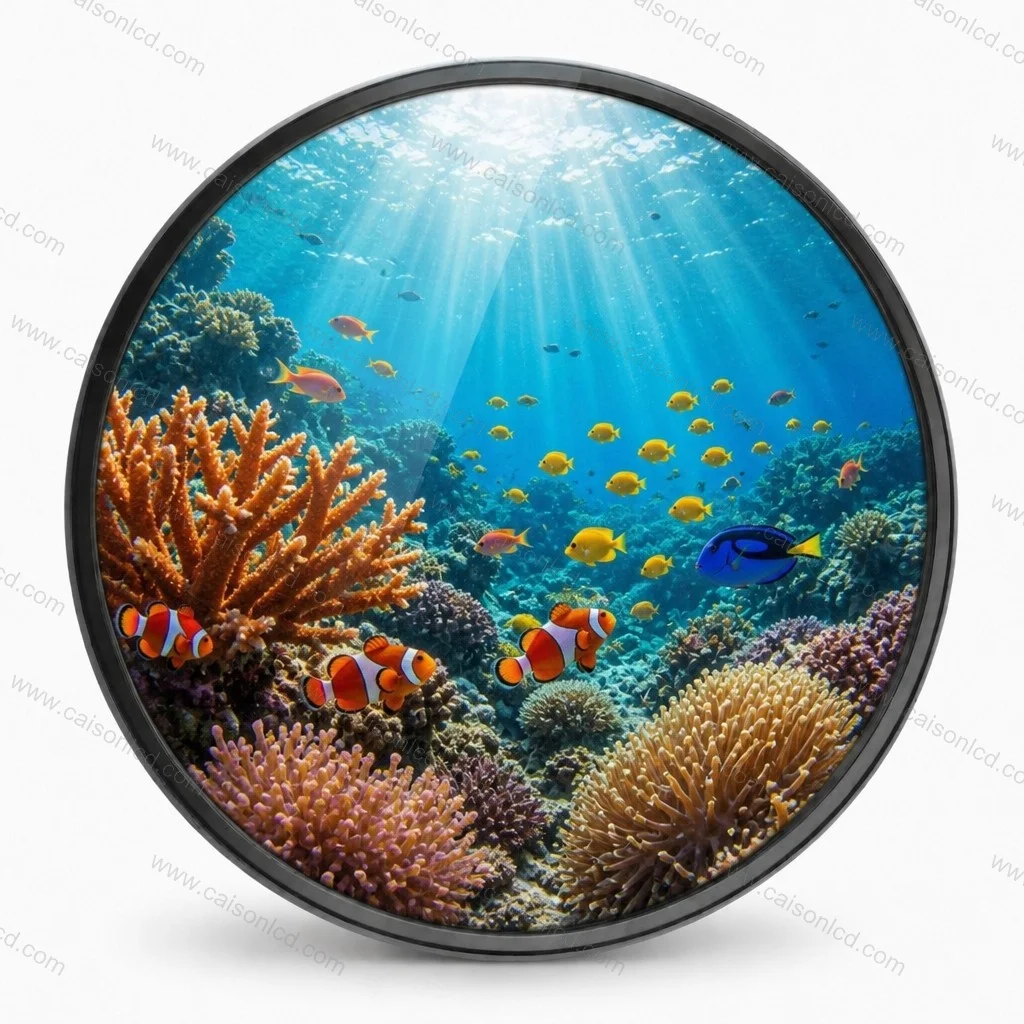 AUO P236RVN01.0  23.6 Inch Round Display Advertising Lcd Screen Advertising Screen Digital Signage and Display Round Lcd Display
