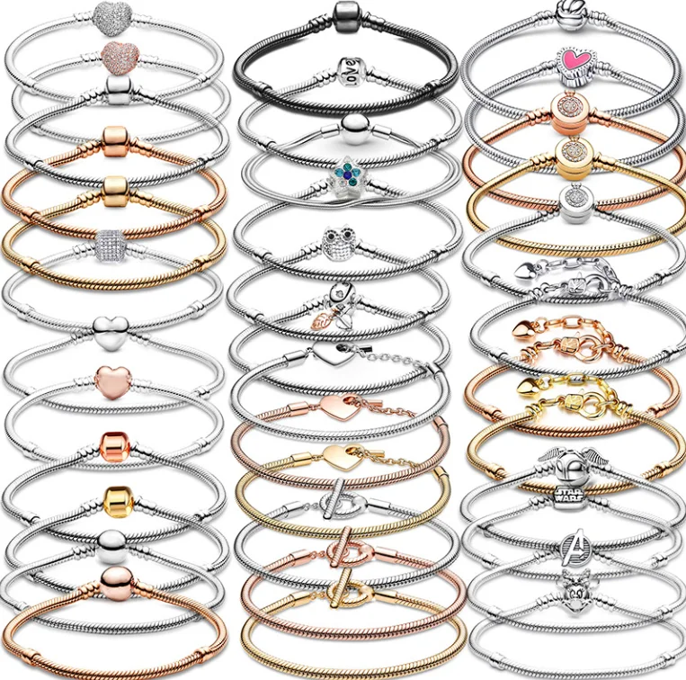 Various Snake Chain Snake Charm Bracelets For Jewelry Making Bulk Charm