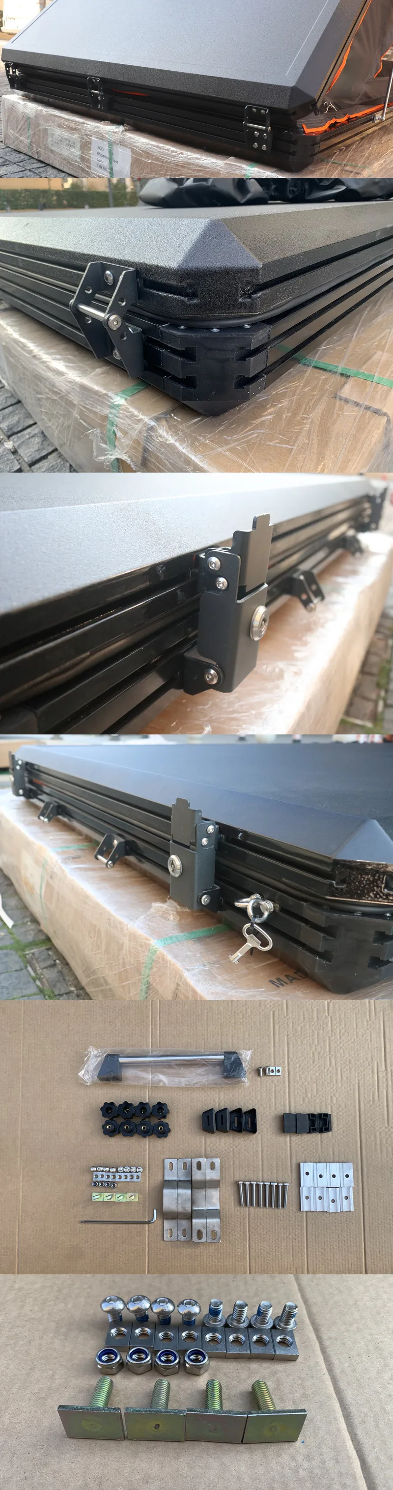 Remaco Outdoor Camping Rhombus Roof Top Tent With Ac Port,Clamshell