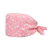A-006 Cappellino con laccetti e stampa ombrellino rosa carne