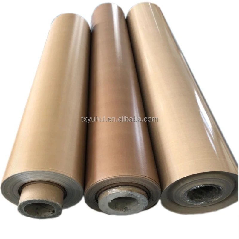 Low Friction Coefficient Custom Size Nonstick Brown Black Color PTFE Tefloning Coated Fiberglass Cloth
