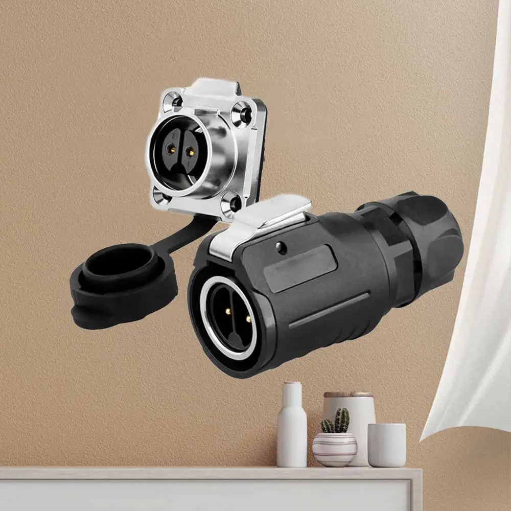 Oswell Circular Automotive 400v Electrical Panel Mount 2 Pin Power