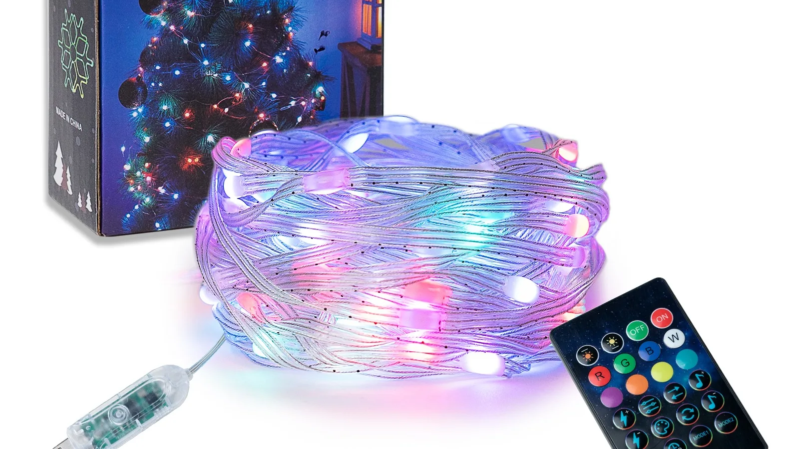 10m Usb Christmas Tree Led Rgb Copper String Lights Wifi Smart Ble App