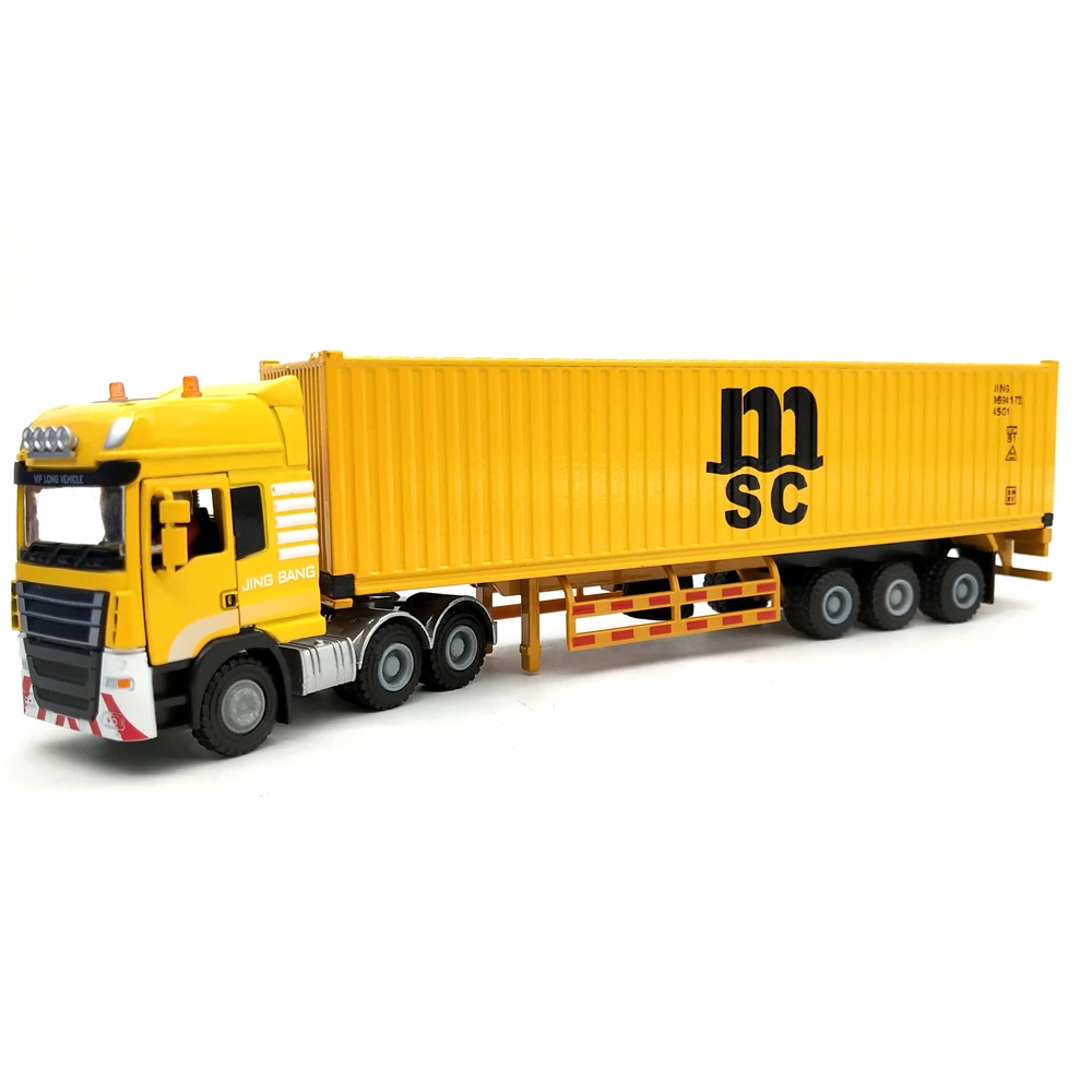 28cm MSC shipping Logistics truck model 1:50 mini container truck modelO.A.S ship model