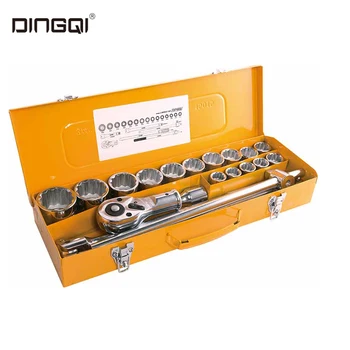 DingQi Hot Selling 21PCS 3/4'' CRV Adjustable Socket Set Sleeve For Repairing Tool set