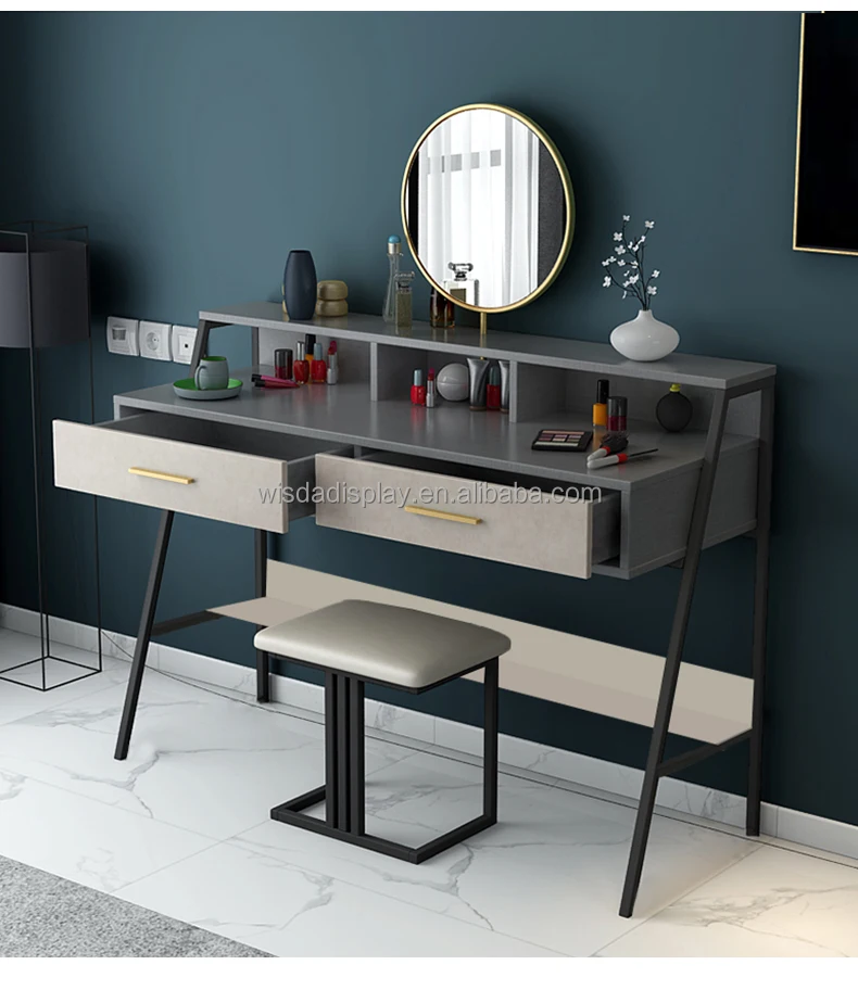 2021 hot sale industrial design dressing able  study desk computer desk with 2 drawers factory direct sale