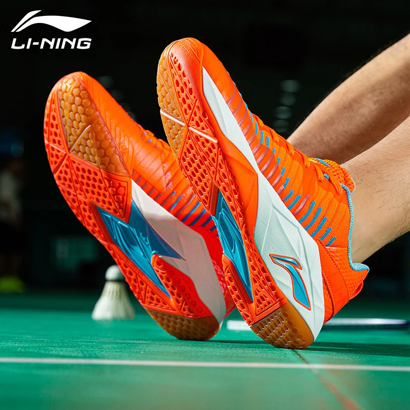 
Мужские профессиональные туфли для бадминтона Li Ning, дышащие, устойчивые к носку, с подкладкой, спортивная обувь li ning, кроссовки AYTM075 