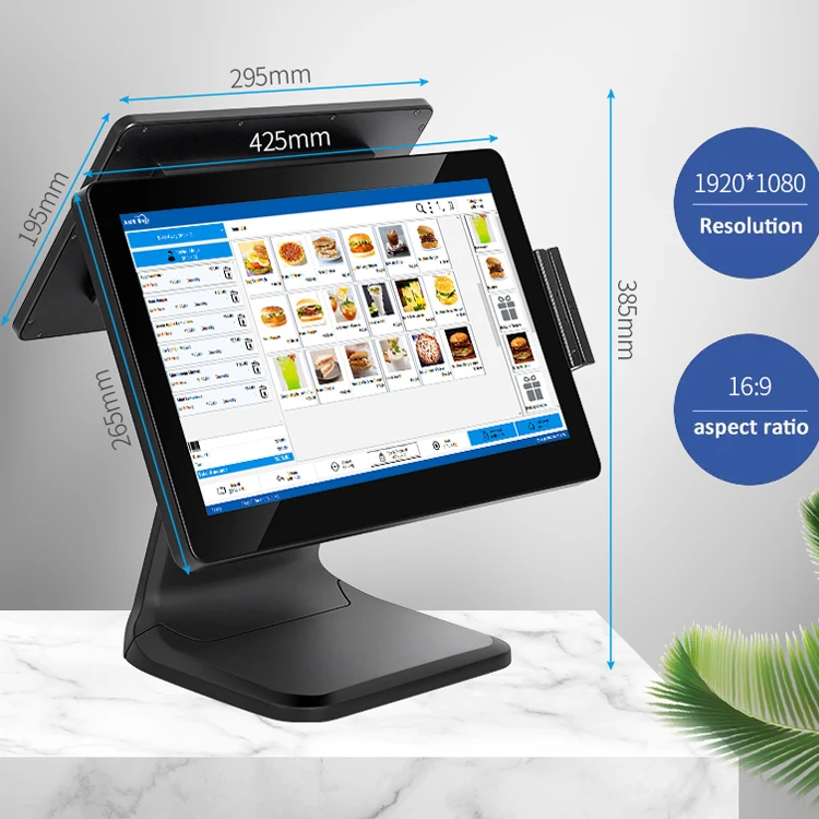 Snack Bar Computer Printer Paper Billing Cashier Machine Desk Keyboard Pos System Cash Register for Business