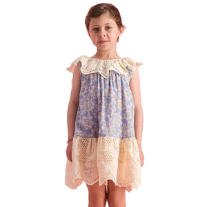 Girls and Children Casual Sleeveless Dress Milk Silk with Fun Animal Print Hollow-out Design for Baby's Everyday Wear