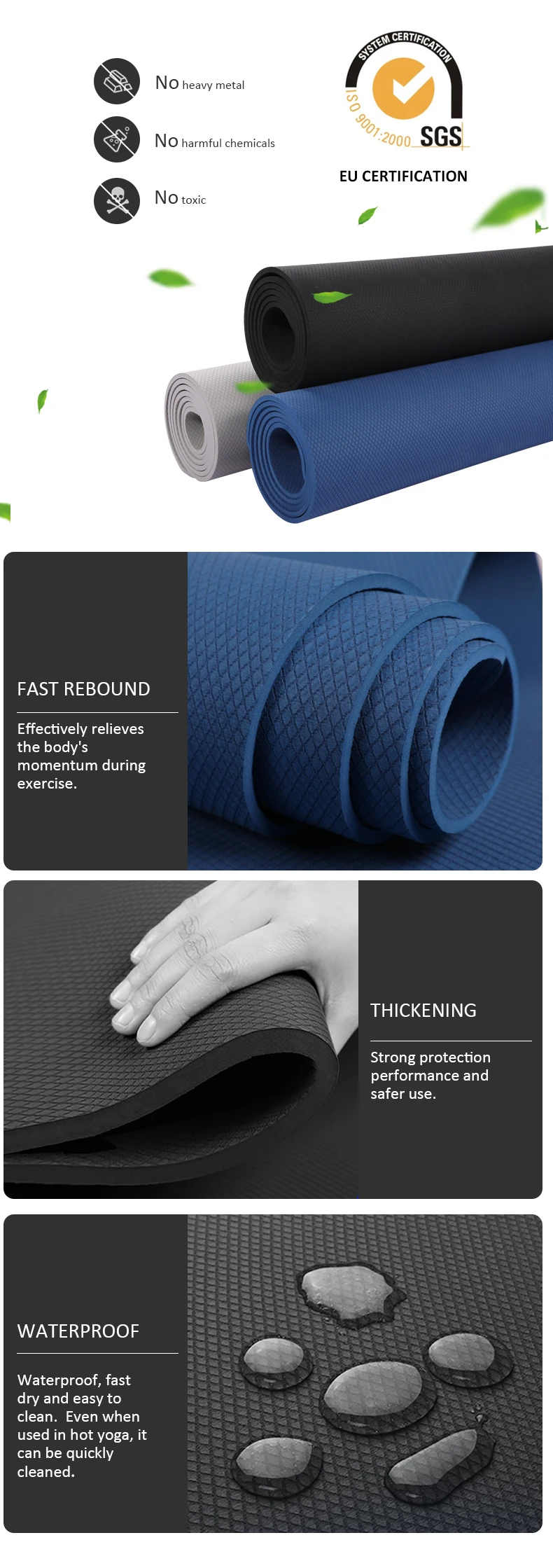 Custom Exercise 20mm Home Gym Protect Floor Mat Price