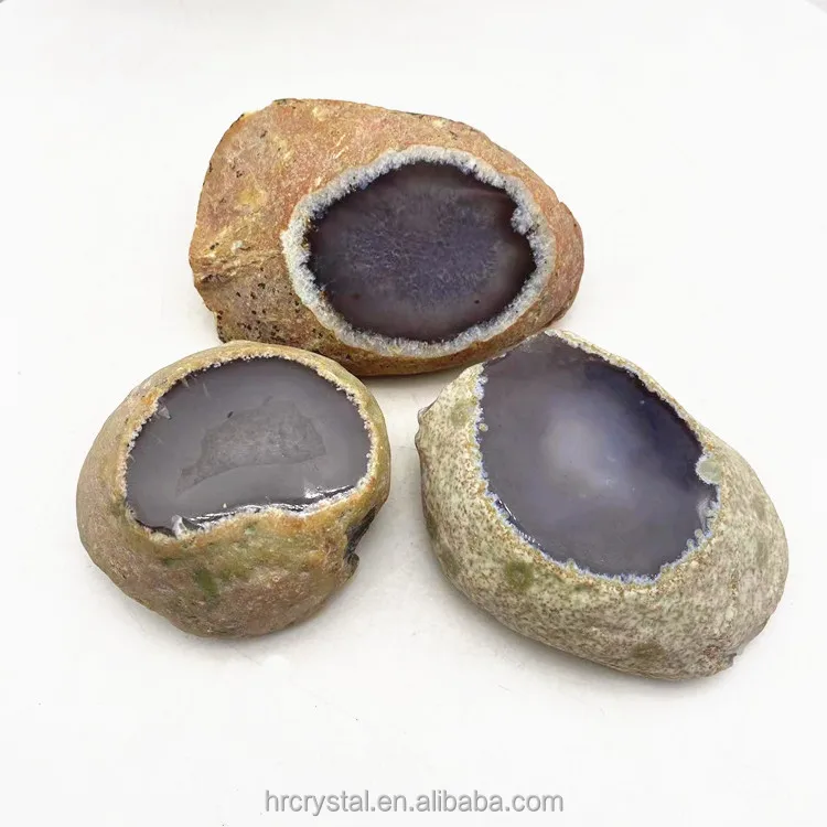Healing Crystals Natural Water Bladder Enhydro Agate Stone Crystal Rough Stone for Souvenir