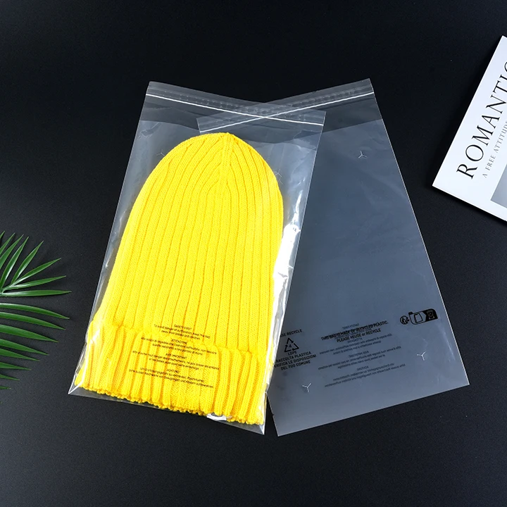 Recycled Poly Transparent Self Adhesive Packaging Anything Clothing GRS Best Selling Biodegradable Plastic Bags