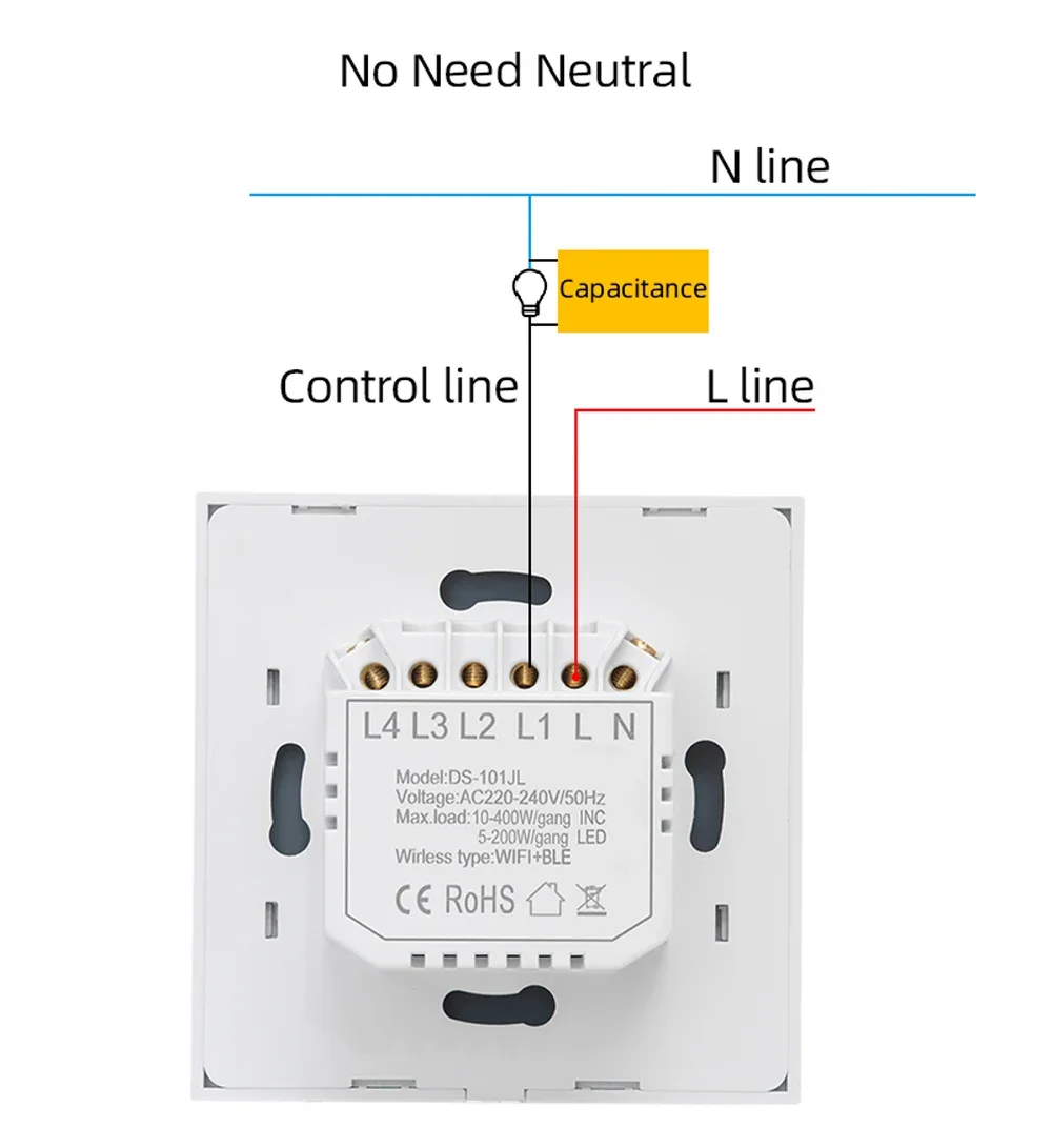 EU Standard Tuya/Smart Life Wifi Smart Light Switch Touch Panel Glass Control Wireless Wall work with Alexa Echo Google Home