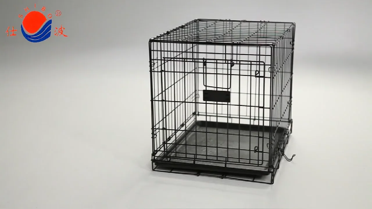 Larger Dog Crate Foldable Dog Kennel Wire Mesh Pet Cage Carriers Metal