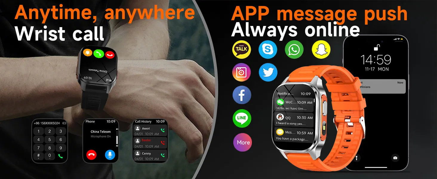  G300S 2026 Smart Watch 2.01 Inch TFT Full Touch Screen Voice Assistant Heart Rate GPS Compass Smart Watch for Men