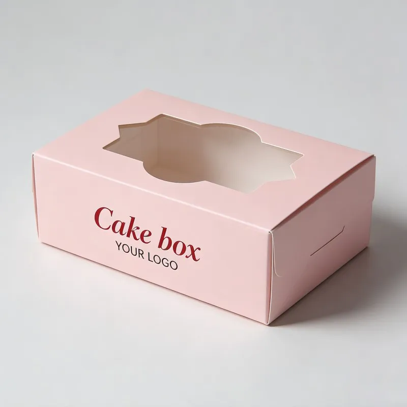 Parcawr Papur Arbenigol ar gyfer Pastai, Brownies, Donuts, Cwcis, Brecwast a Siocled, Bocs Parcawr Bwyd â Ffenestr Glân