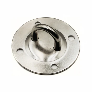 Factory Stainless Steel Smooth and Shiny Pad Eye Rigging Screw Stamped Sail Shade Diamond Big Round Pad Eye Plates