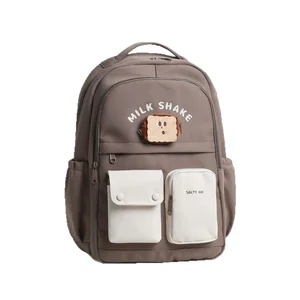 Niche Fashion Women's Large Capacity Waterproof Mesh Backpack Cute School Bag for Middle High School College Students for