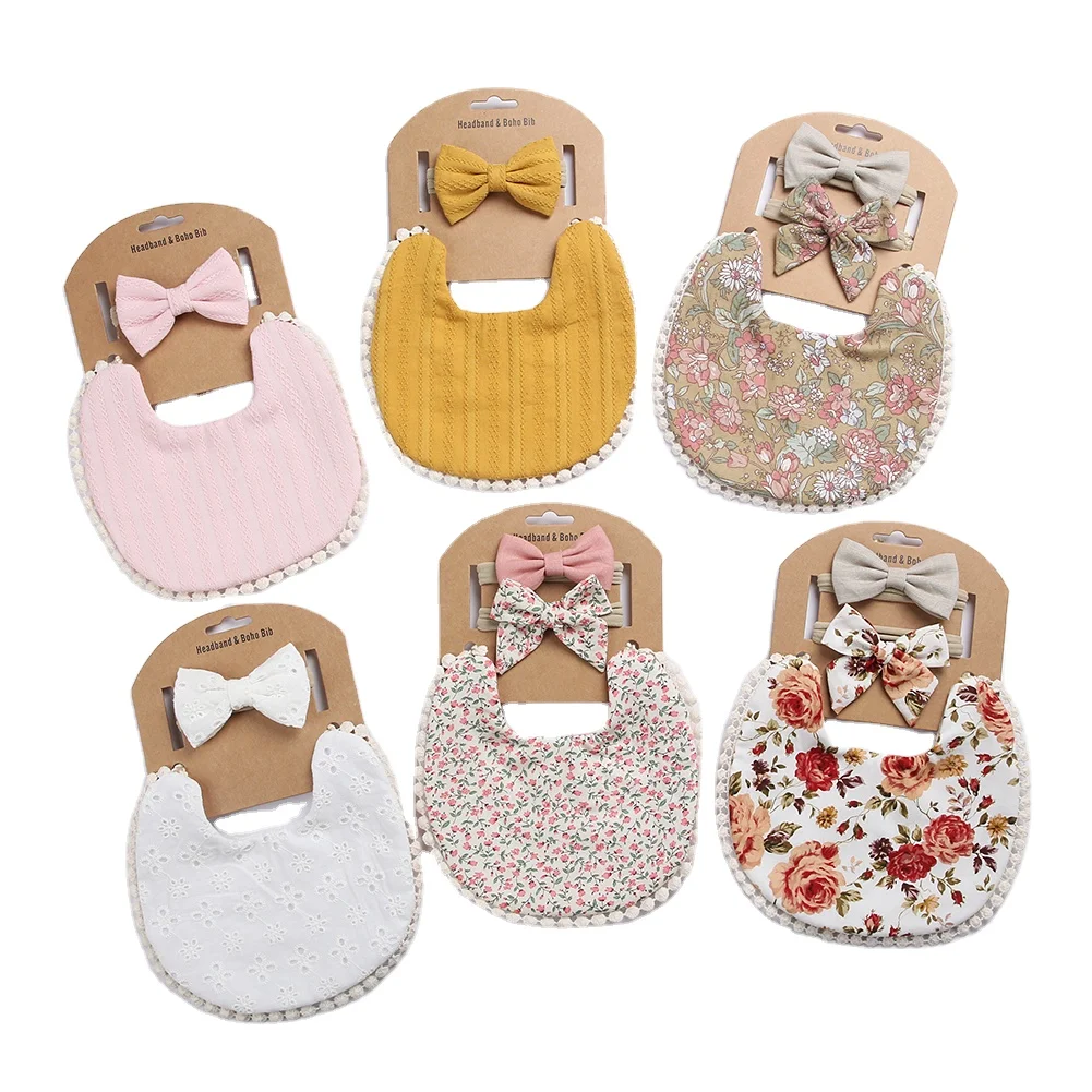 Infant Baby Girl Bibs Double Side Cotton Embroidery Bibs Toddler Saliva Towel Feeding Burp Feeding Kid Clothes