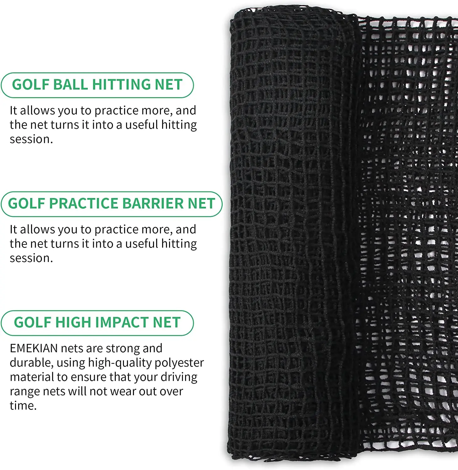 Baseball Inflatable Batting Cage Golf Net Knotted Football Golf Safety