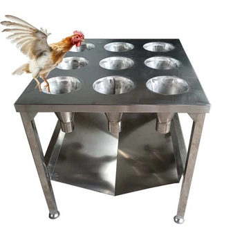 8-Cone Stainless Steel Killing and Bloodletting Platform Equipment for Chicken Slaughtering and Bleeding