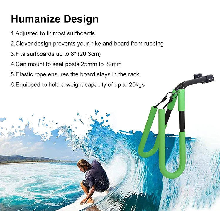 Adjustable Surf Board Rack Can Be Mounted On Bikes Rack For Surfboard