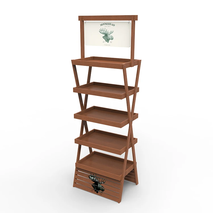 Подгонянная Х-образная деревянная витрина для виски полки