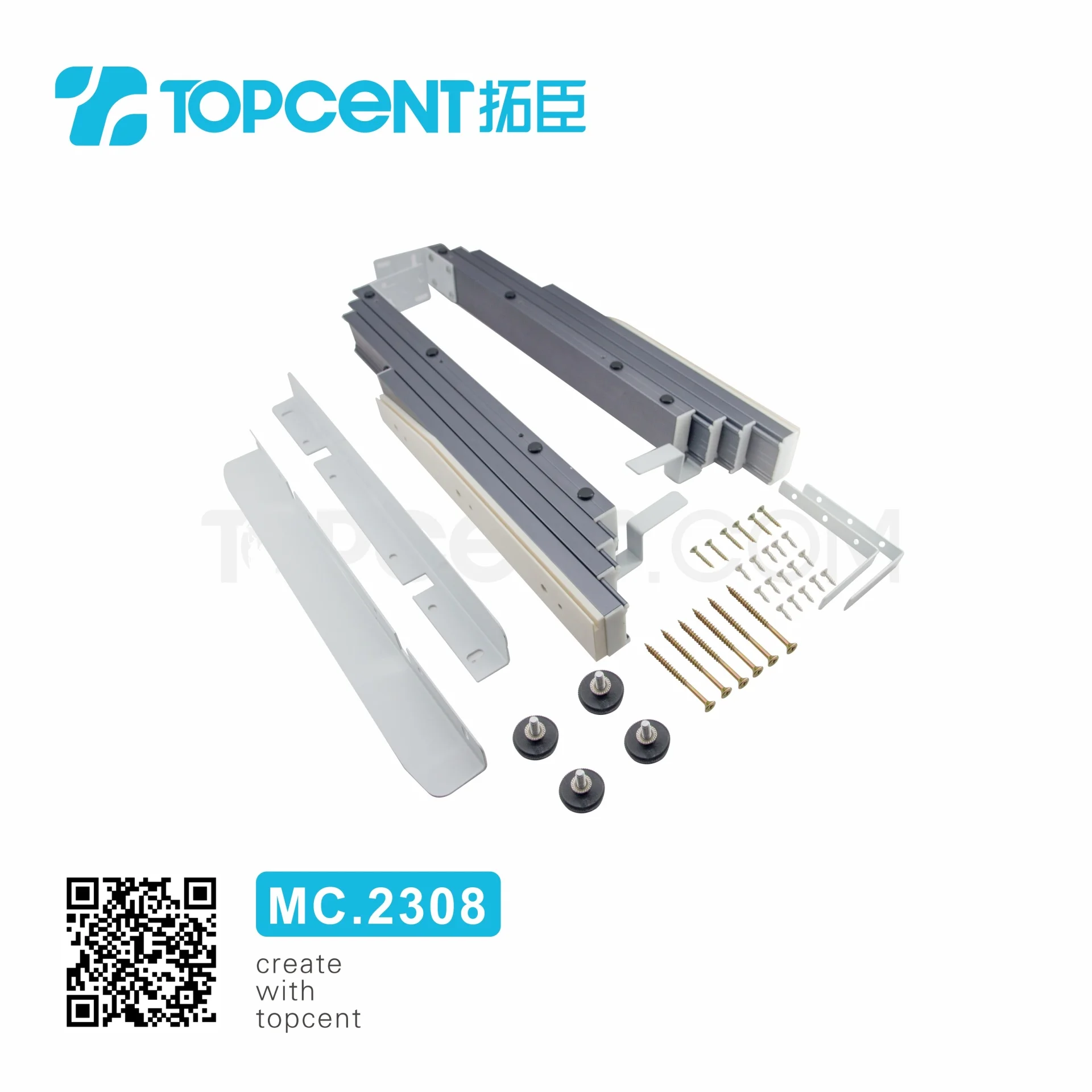 Topcent Custom Sections Foldable Table Mechanism Extending Table