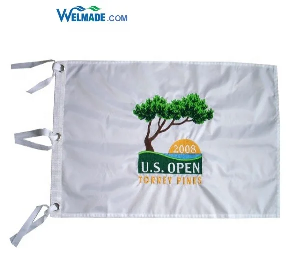 Customized Logo Golf Event Pin Flags Lpga Golf Flag With Embroidery For