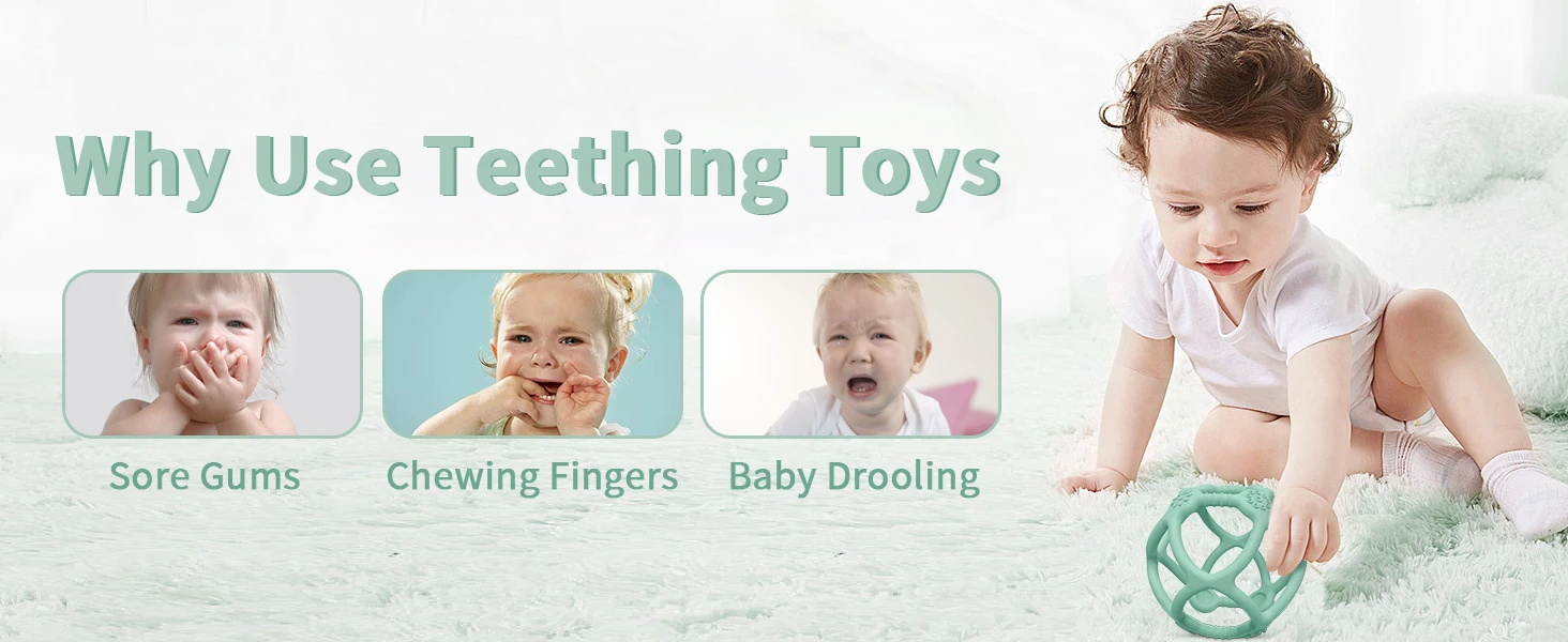 Cold Teether Super Soft Silicone Teething Toys - Cold Soothing Teether