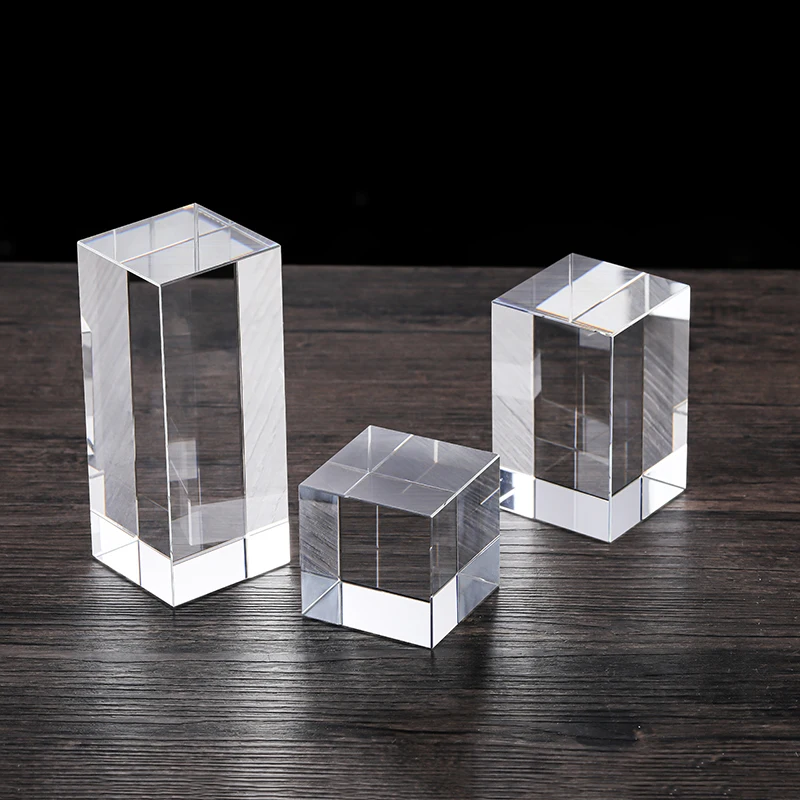 Best Quality K9 Crystal Transparent Glass Block Sparkling 50x50x80mm ...