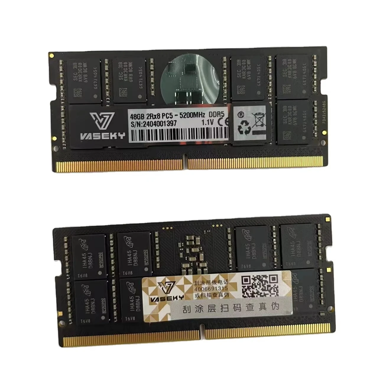 Vaseky DDR5 16GB RAM 4800MHz/5200MHz/5600MHz ノートパソコン用メモリ