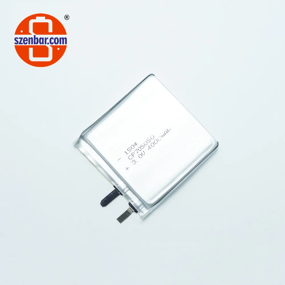Enbar Ultra Thin Flat Prismatic Lithium Battery 3v CP705050 4000mAh Prismatic Lithium Battery