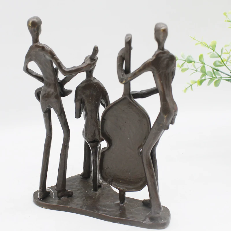 Европейские маленькие абстрактные металлические художественные бронзовые чугунные музыкальные скульптуры