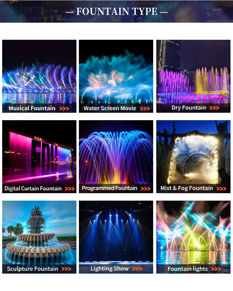 Customized Modern Water Curtain Outdoor Water Fountain Feature For Home