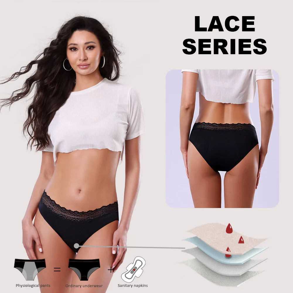 Lace Cotton Period Brief -gusset reference