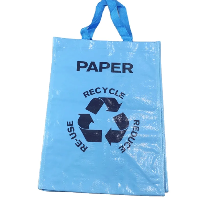 Quality Assured Recycling PP garbage classification woven bag three piece set