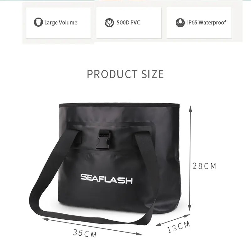 High Quality 500D PVC Pouch Promotional Hand Bag Waterproof foldable  Tote Shopping Bag
