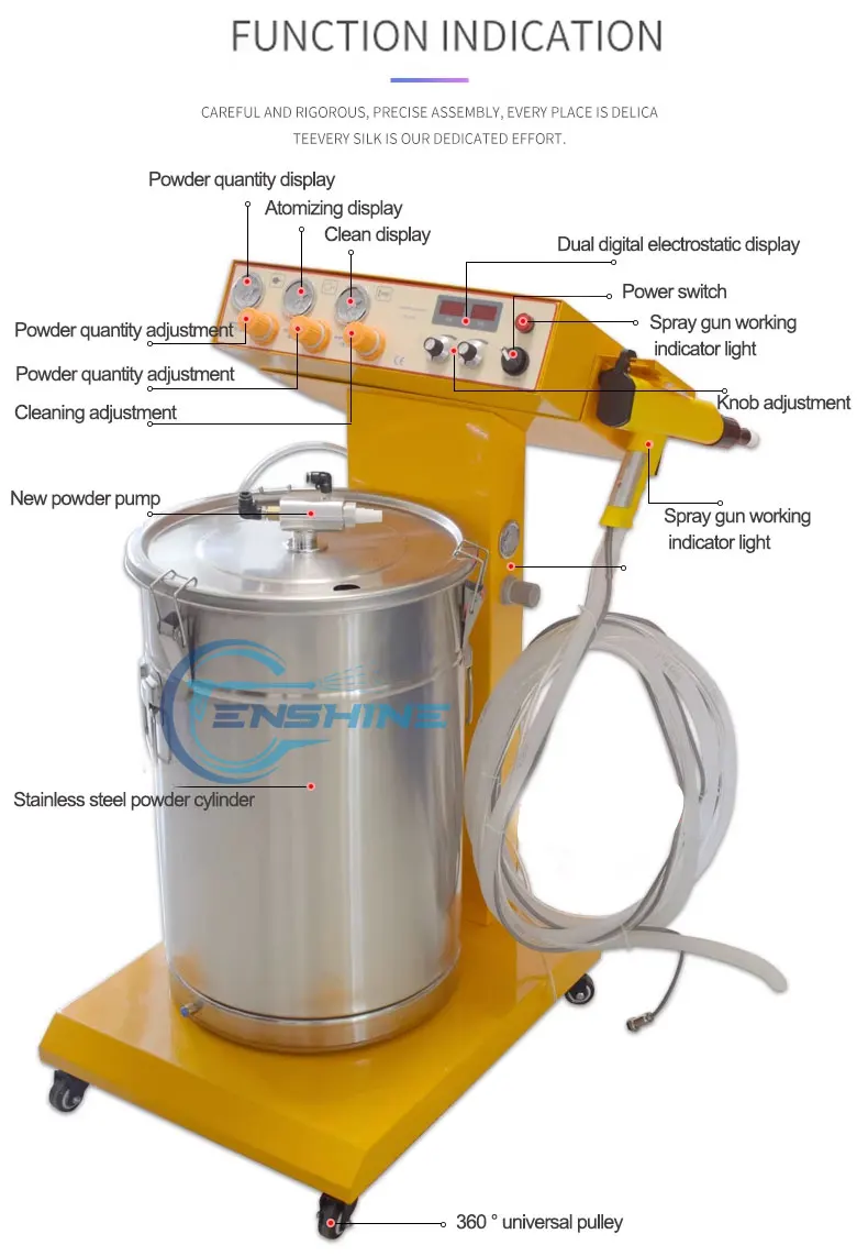 Manual Electrostatic Powder Spray Gun System Powder Coating Equipment ...