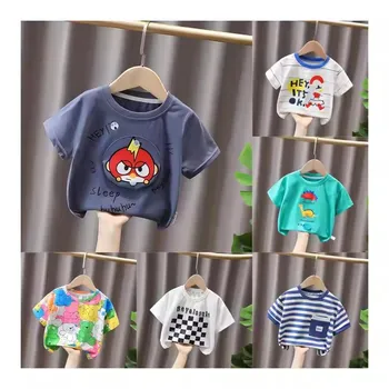 Summer new design printed Children's Boys Girls T-shirt Cotton cartoon short sleeve casual top T-shirt