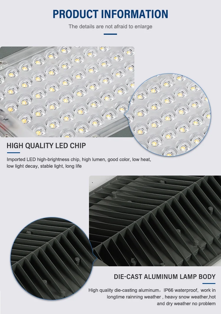 High Bright Streetlight Waterproof Ip66 Ac85-277v Led Street Lamp 30w 50w 100w 150w Aluminum Led Street Light