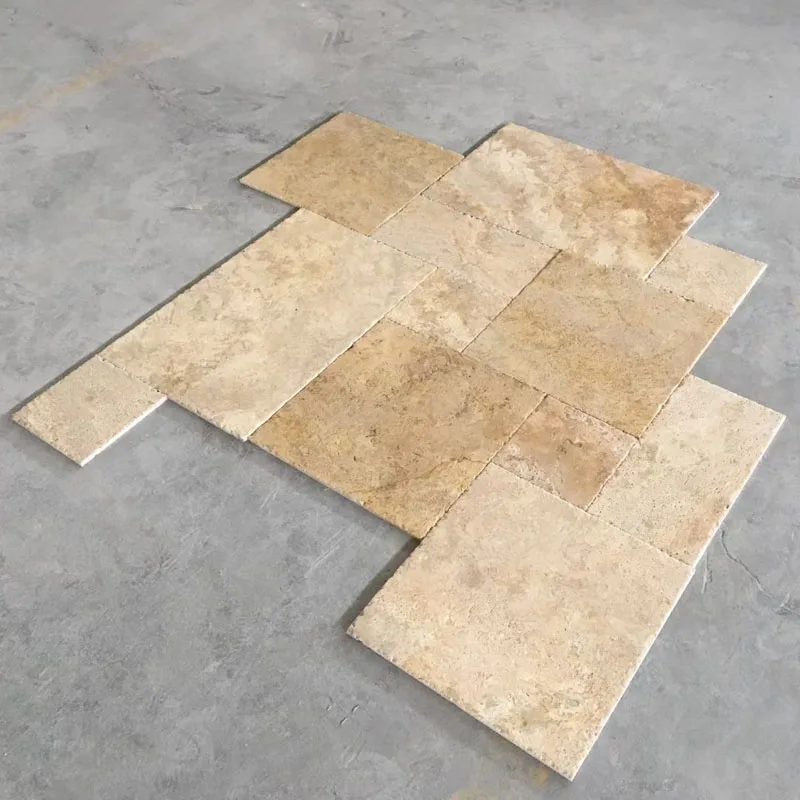 庭のためのベージュの石灰岩の床タイル棚石の床の舗装 Buy 石灰岩 屋外床タイル 研磨面天然石 Product On Alibaba Com