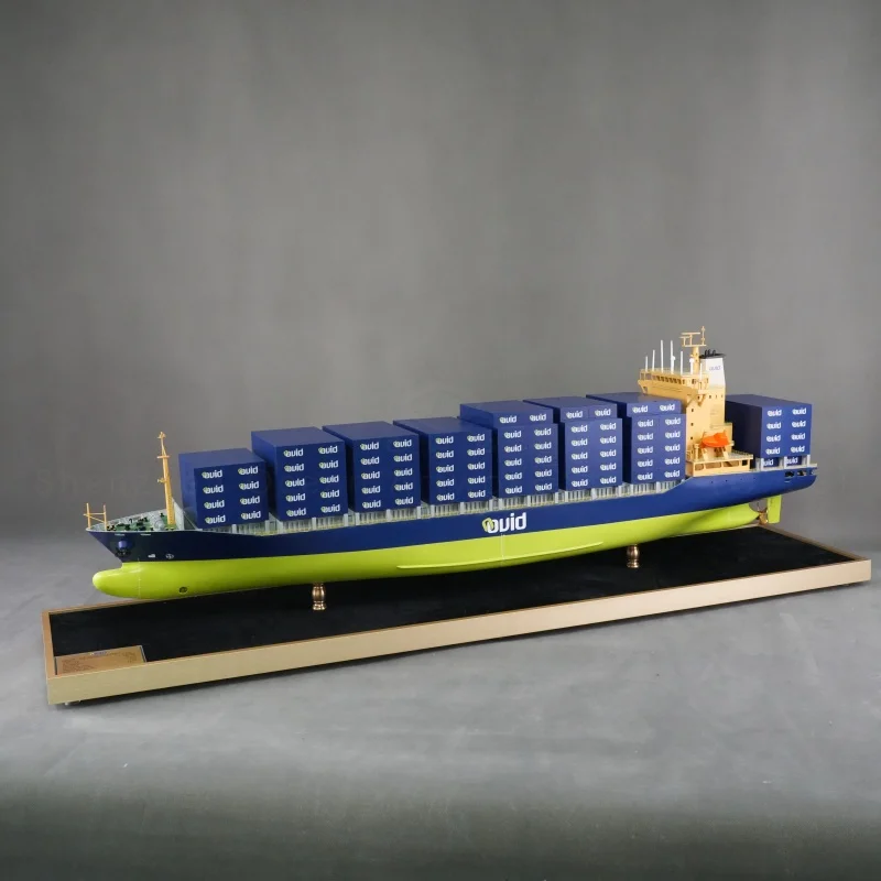 【LAC】Custom Made 120cm Qouid Workmanship Cargo Ship Model High Quality Container Ship Model for Business Gift