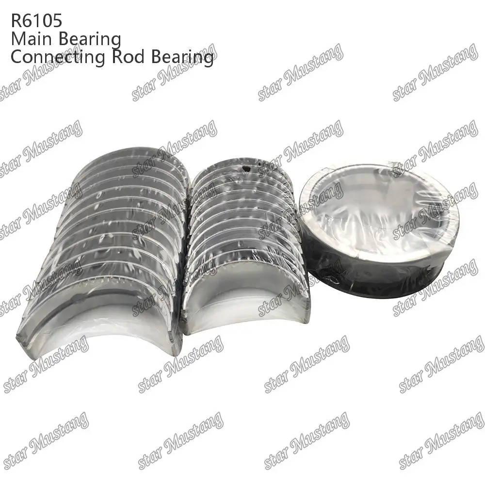 R6105 Main Bearing and Connecting Rod Bearing Suitable for China Engine Engine Parts