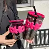 Plum Red cup + Plum red leather cup cover