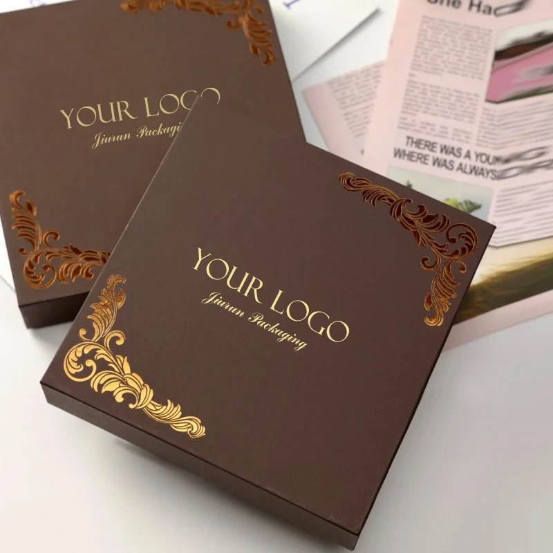 Custom Luxury Candy Sweet Packing Chocolate Gift Box Gold Paper Divider Inside Coffee Dessert Box Packaging