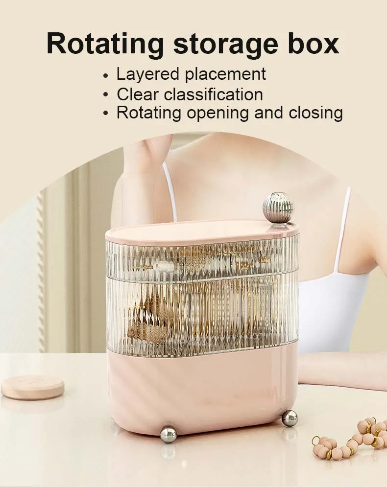 Multifunctional Dustproof Cosmetic Storage Box Organizer PP Plastic Case for Makeup Use