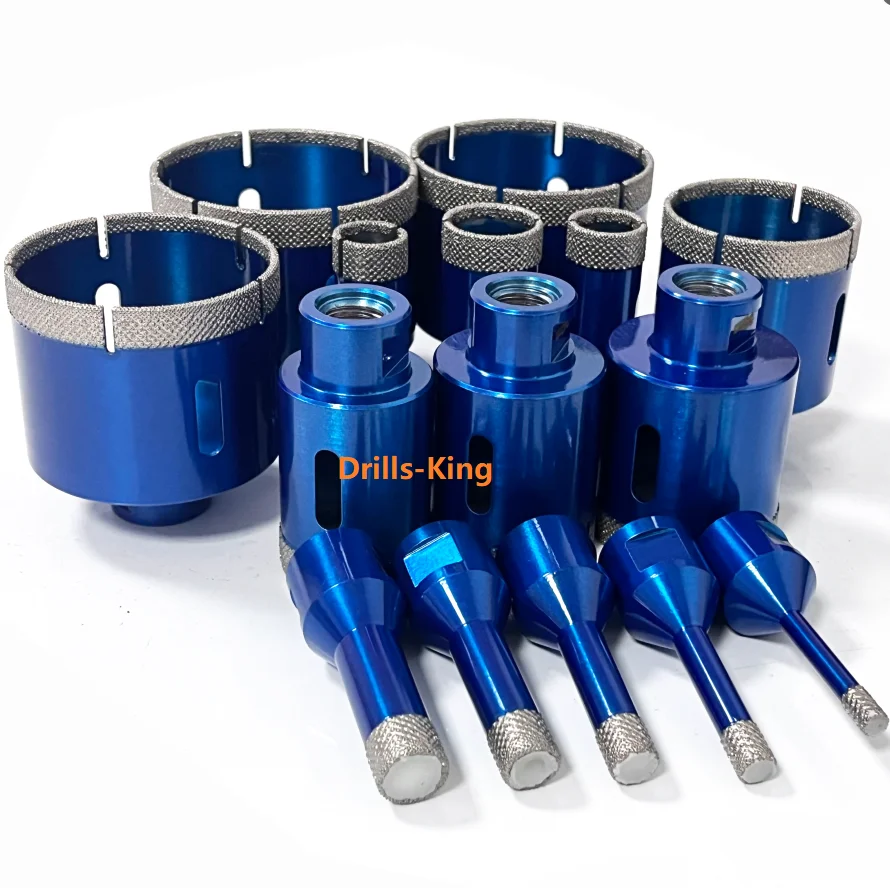 10* Dry Drill Bit Set, 10* Diamond Core Drill Bits For Tile, Ceramic, Marble, Granite, Glass, Brick, Stone, 1/4 Hex Shank Sizes 6, 8, 10, 12Mm, Vanadium Material, Cylindrical, & Scientific Use