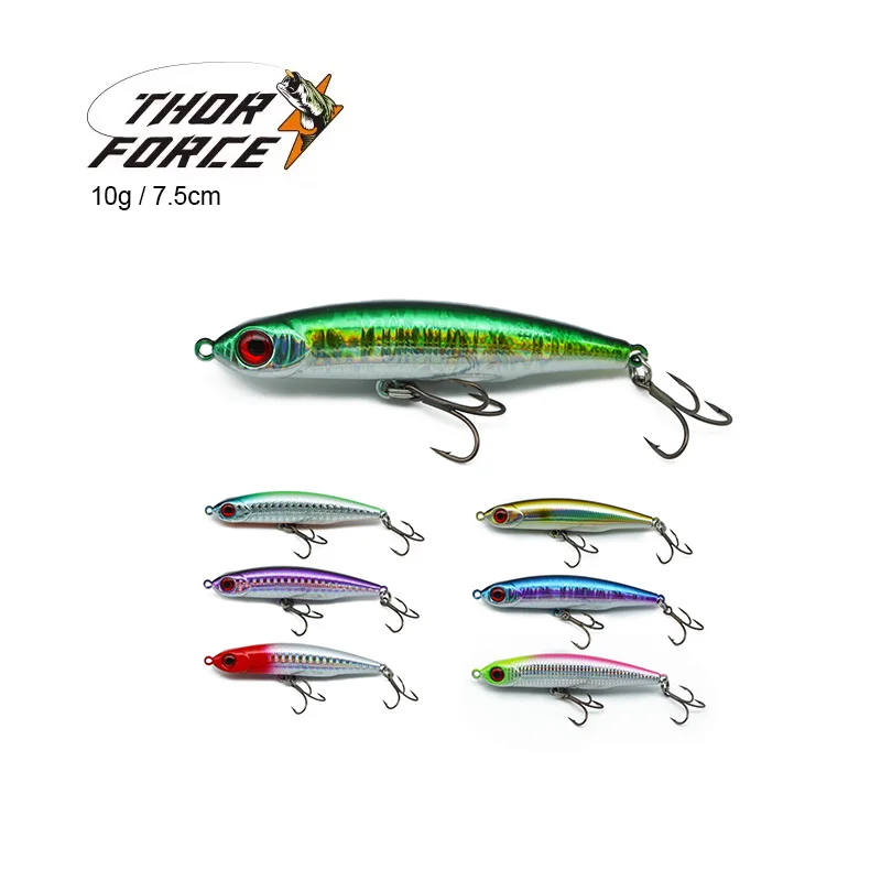 Esca Artificiale Rigida per Pesca in Superficie Walk the Dog Top Water 75mm 10g Esca Rigida Pencil Stickbait